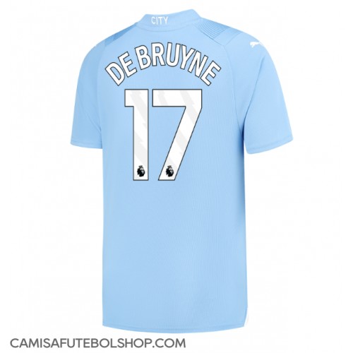 Camisa de time de futebol Manchester City Kevin De Bruyne #17 Replicas 1º Equipamento 2023-24 Manga Curta
